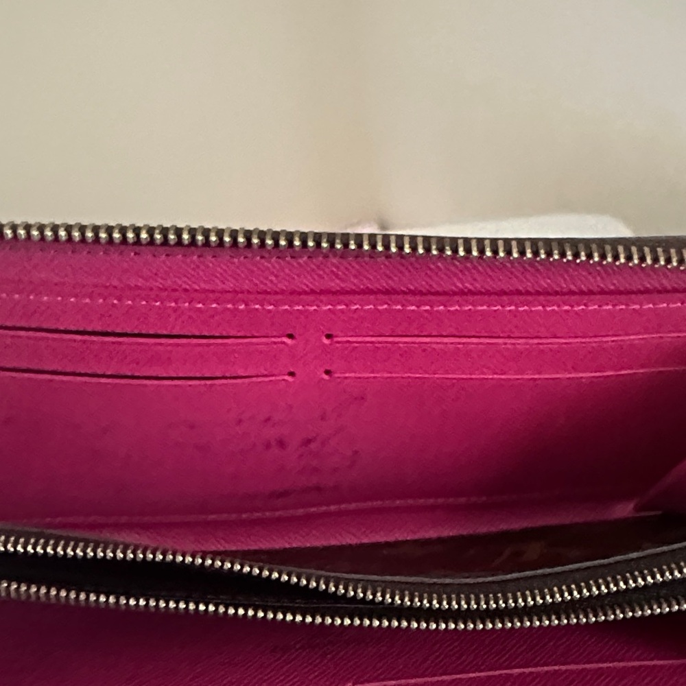 Louis Vuitton Dark Brown Monogram Wallet with Pink Accent - Picture 5 of 7